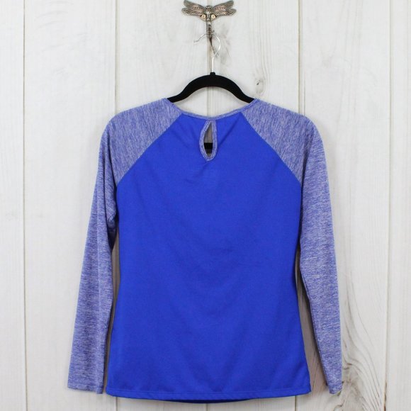 New Balance NBDry Blue Long Sleeve Crewneck Lightweight Activewear Shirt Size S - Picture 9 of 10